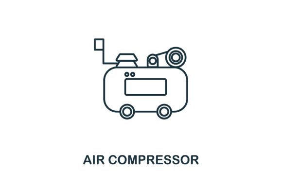 Air Compressor Icon – A Modern Graphic Asset for Content Publishing