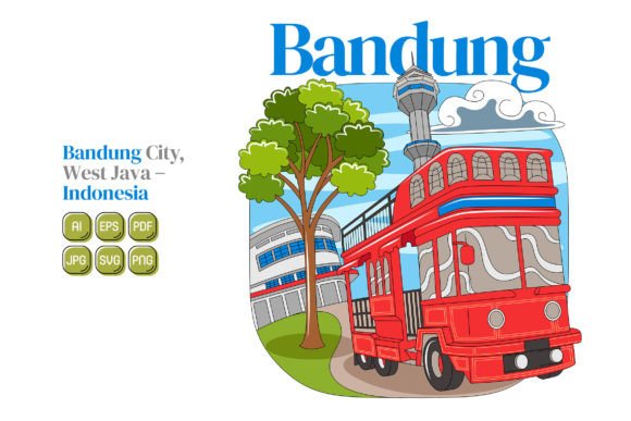 Bandung City Vector Illustration Review