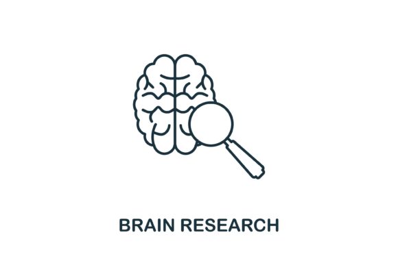 Brain Research Icon for Modern Graphic Design