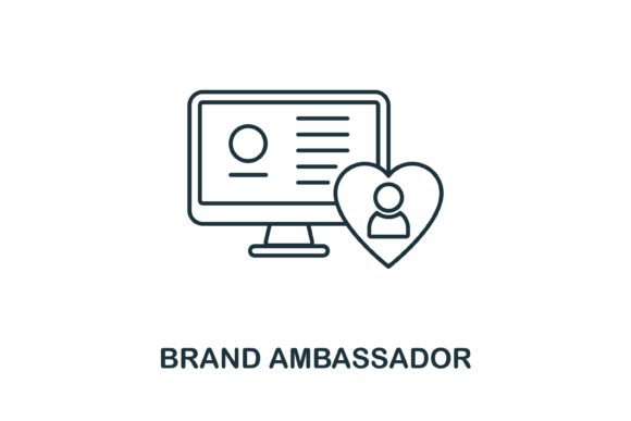 Brand Ambassador Icon: A Modern Graphic Asset for Bloggers and Publishers