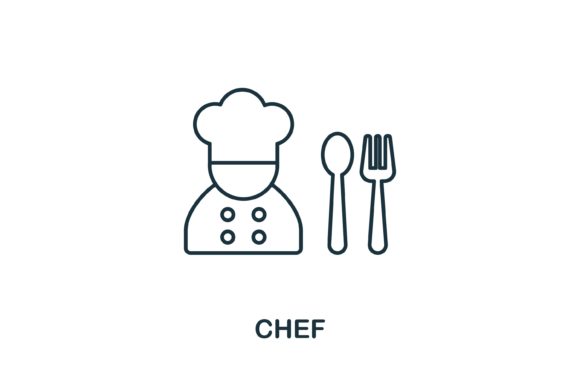 Chef Icon: A Versatile Graphic for Local Business Branding