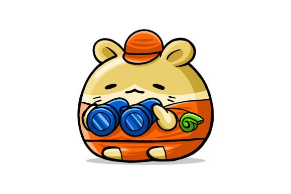 Cute Hamster Lifeguard Cartoon Vector for Branding and Graphics