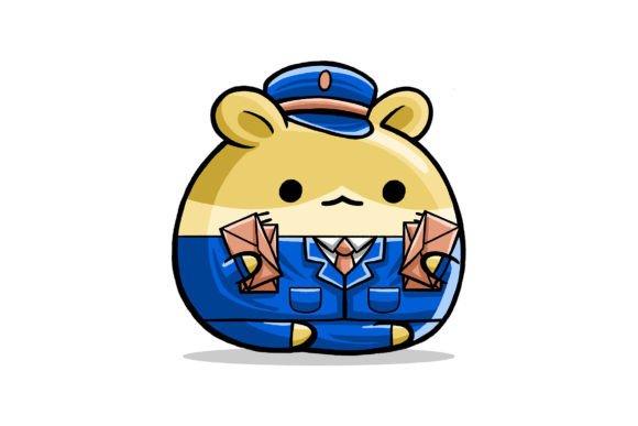 Cute Hamster Postman Cartoon Vector for Branding and Graphics