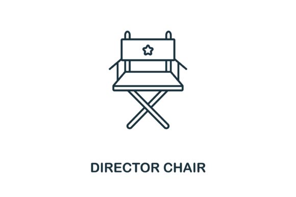 Director Chair Icon for Branding and Marketing Graphics