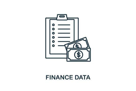 Finance Data Icon: A Modern Graphic Asset for Content Publishers