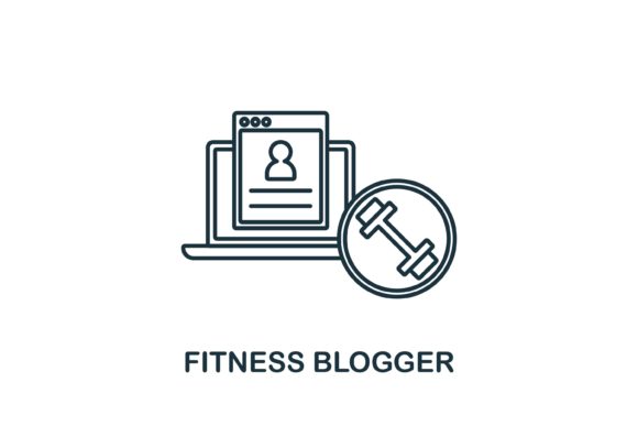 Fitness Blogger Icon for Branding and Marketing Graphics