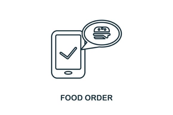 Food Order Icon for Local Business Branding and Graphics