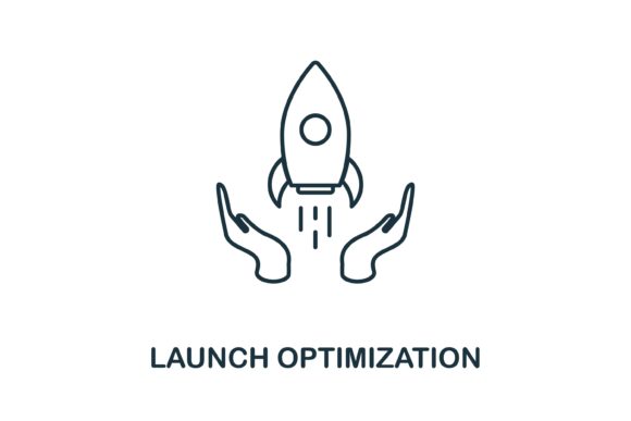 Launch Optimization Icon for Small Business Branding