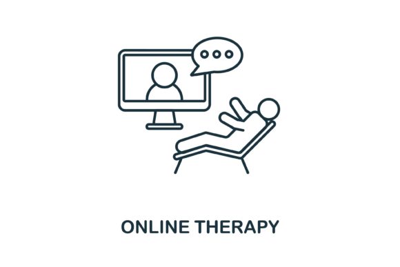 Online Therapy Icon for Handmade Crafts and Graphics