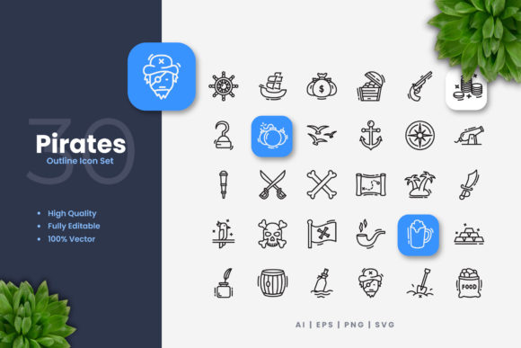 Pirates Icons: Clean Graphics for Modern Branding