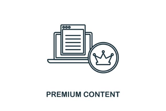 Premium Content Icon for Crafting and Graphics
