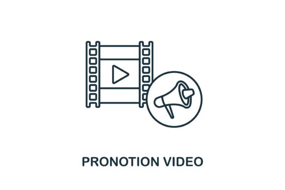 Pronotion Video Icon for Branding and Marketing Graphics