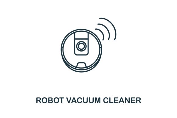 Robot Vacuum Cleaner Icon for Crafting and Design Projects