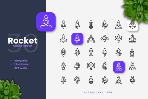 Rocket Icons: A Versatile Graphic Design Asset for Modern Branding