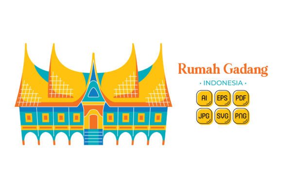 Rumah Gadang Vector Illustration for Modern Web Design