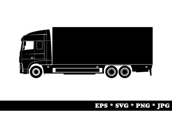 Silhouette of a Heavy Truck - A Versatile Graphics Asset for Crafts