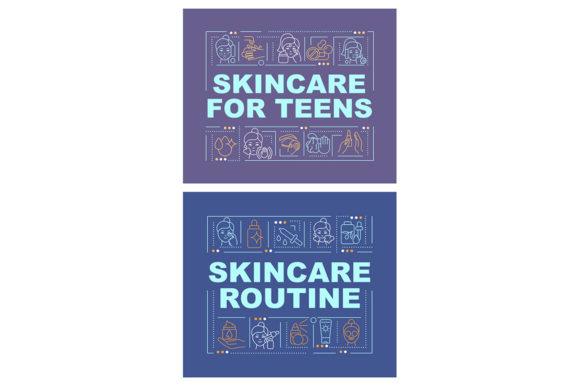 Skincare Routine Banner Graphics for Handmade Creations