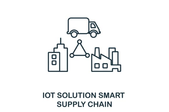 Smart Supply Chain Icon for Modern Graphics and Branding