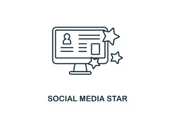 Social Media Star Icon for Modern Web Design