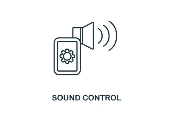Sound Control Icon for Digital Product Creation