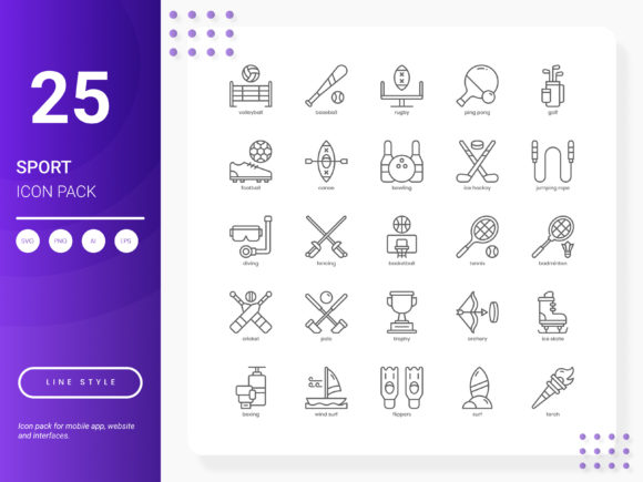 Sport Icon Pack for Modern Graphics and Branding
