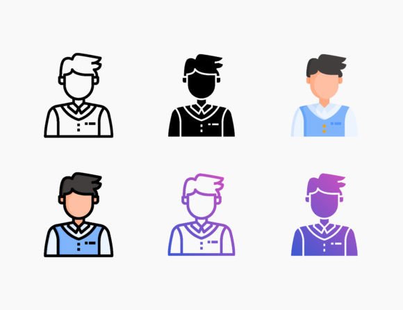 Student Boy Icon for Branding and Marketing Graphics