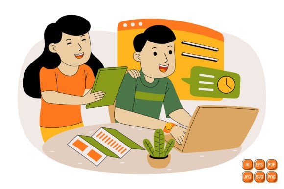 Teamwork Vector Illustration 02 Review