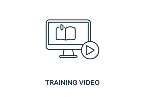 Training Video Icon for Graphics and Icons