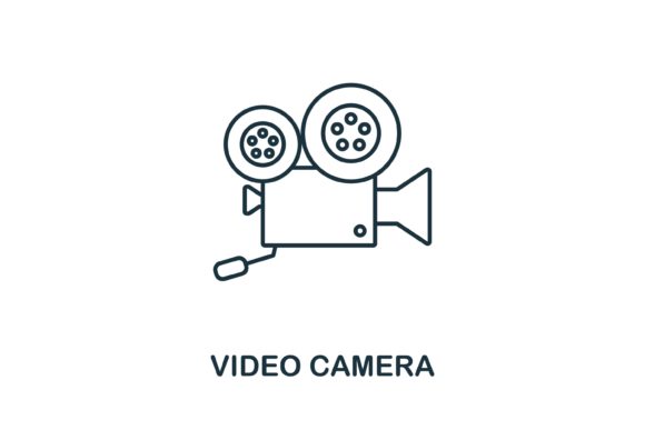 Video Camera Icon for Crafting and Graphics