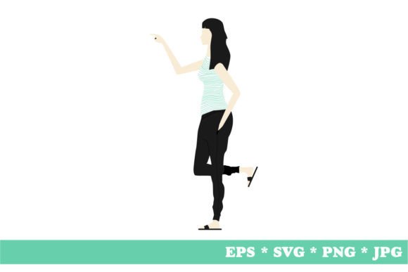 Woman in Flat Design Style Review